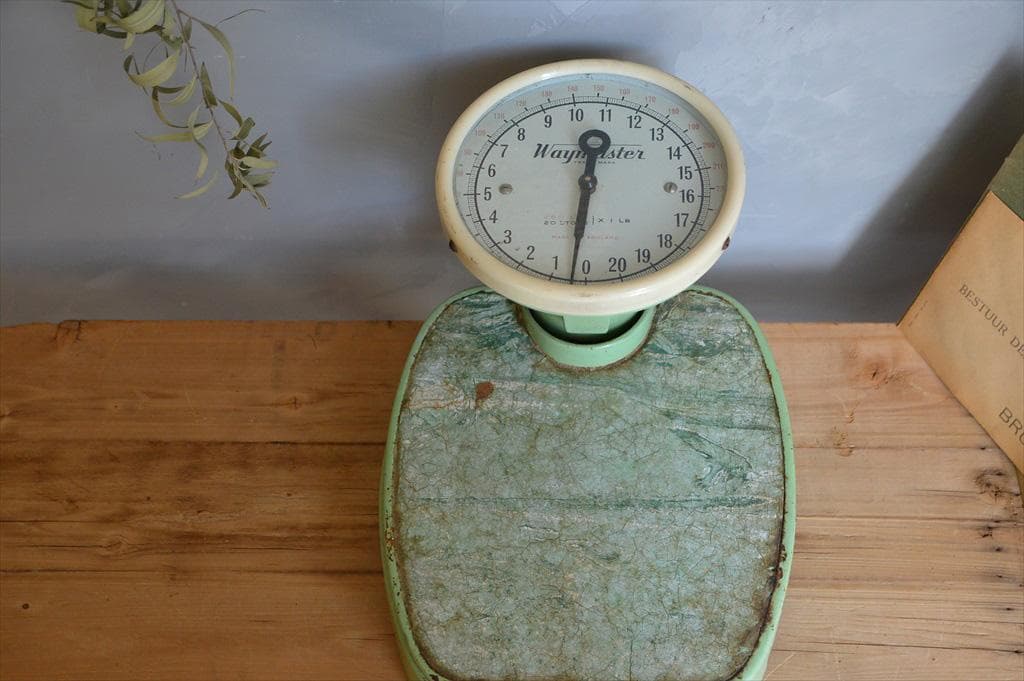 英国アンティークWaymasterrウェイマスター体重計/秤スケール50-360