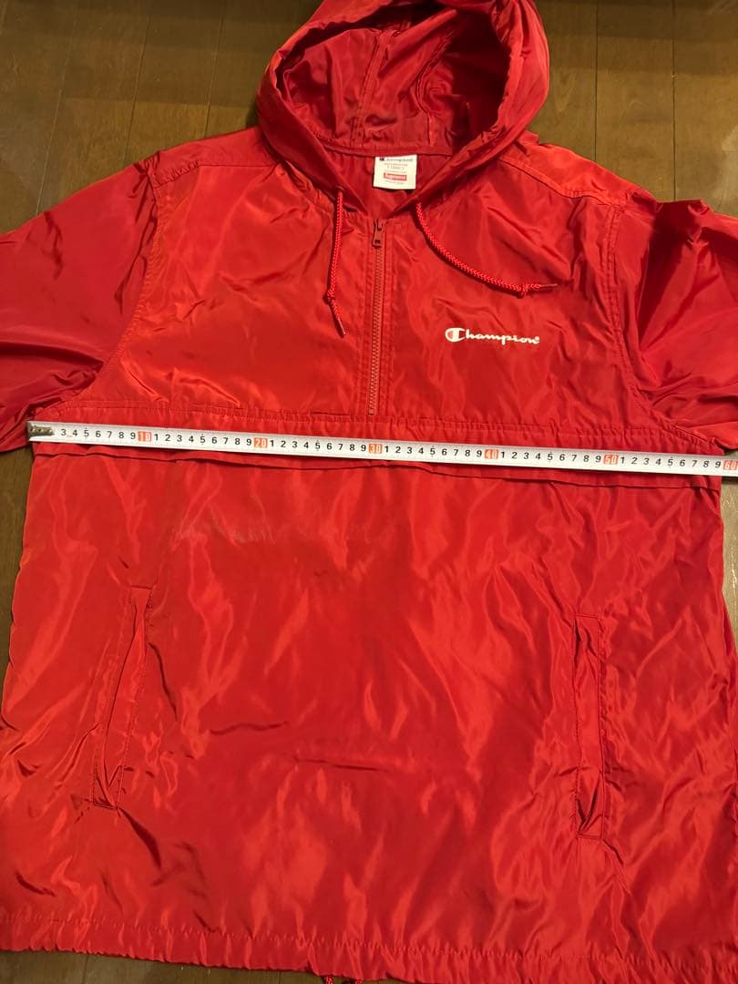 Champion Supreme コラボ 赤 ナイロンジャケット L