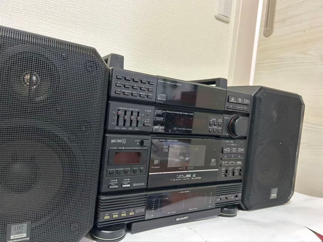 SHARP シャープ CD-X17-BK ミニコンポ CD カセット　ジャンク品