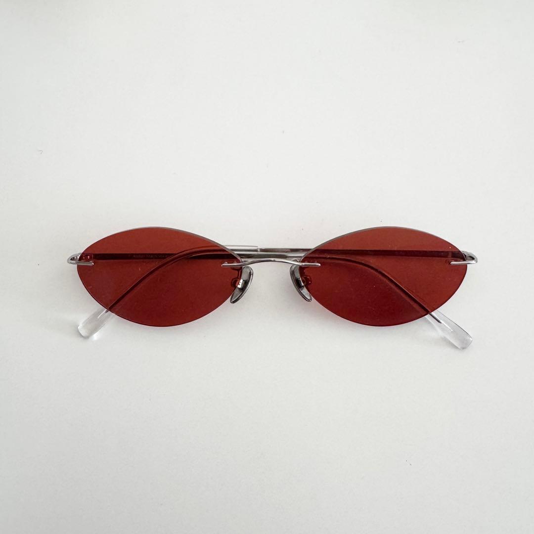 アトリエマクリ リムレス takamama別注 アーモンド型 レッド