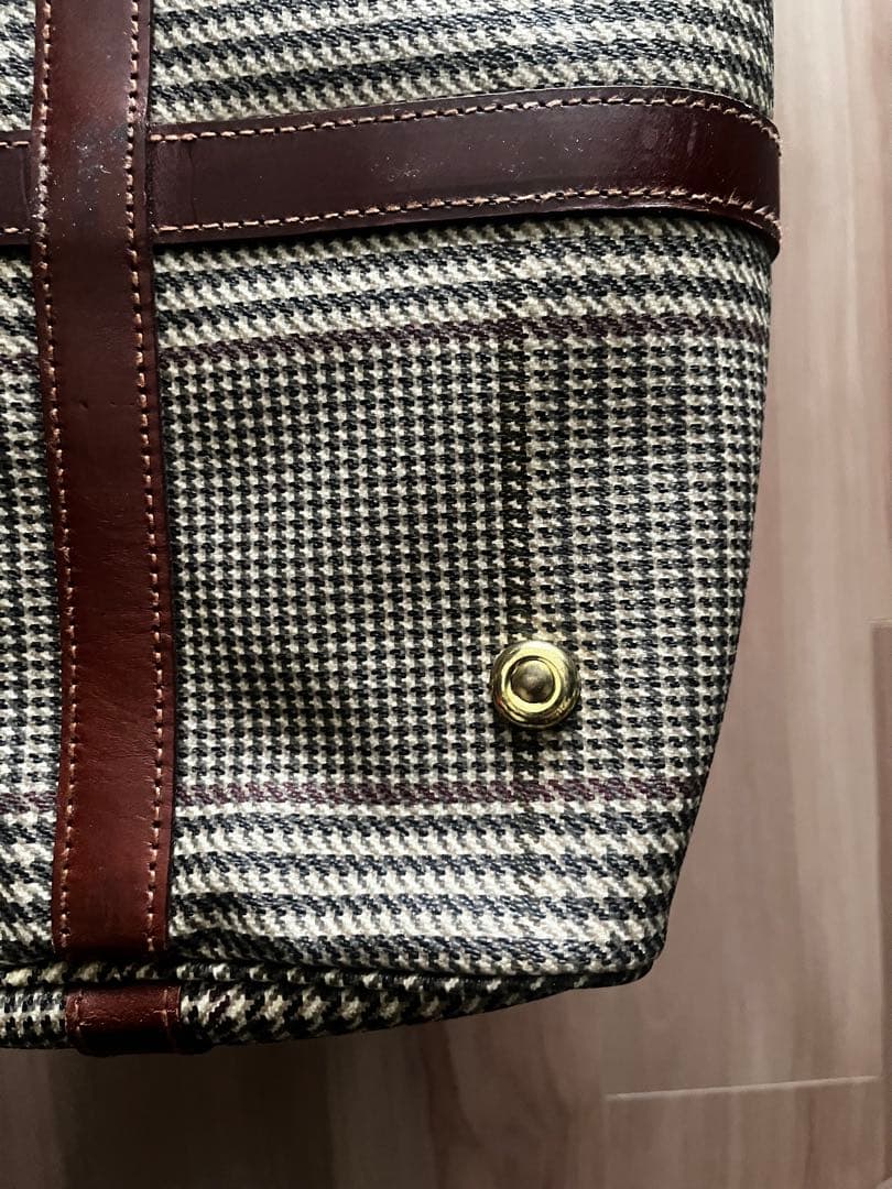 USA製 ポロラルフローレン ボストンバッグ 2way 千鳥格子柄 PVC