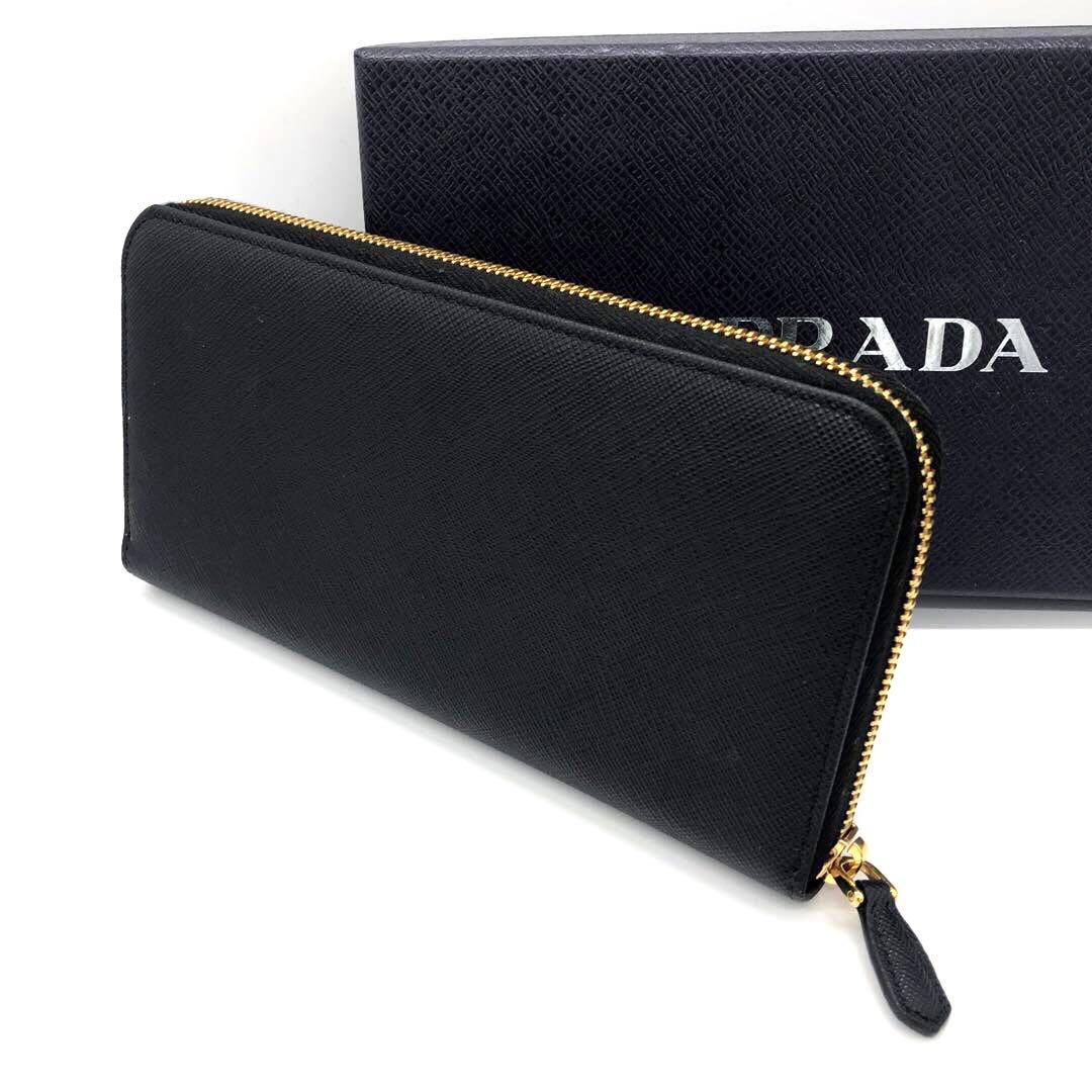 未使用✨プラダ ラウンドファスナー レザー　長財布 トライアングルロゴ ブラック