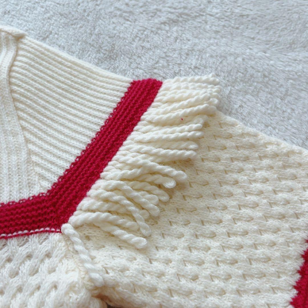 極美品　近年モデル　アルチビオ　セットアップ　ケーブル　フリンジ　白　ピンク