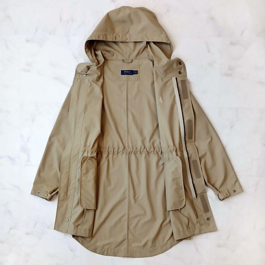 極美品 ポロ ラルフローレン 上品 ナイロン ロングコート マウンテンパーカー