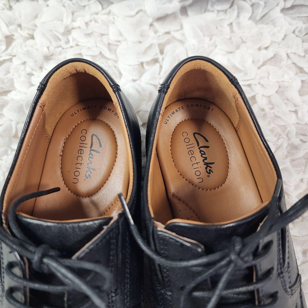 未使用 クラークス スクエアトゥ ビジネス レザー シューズ