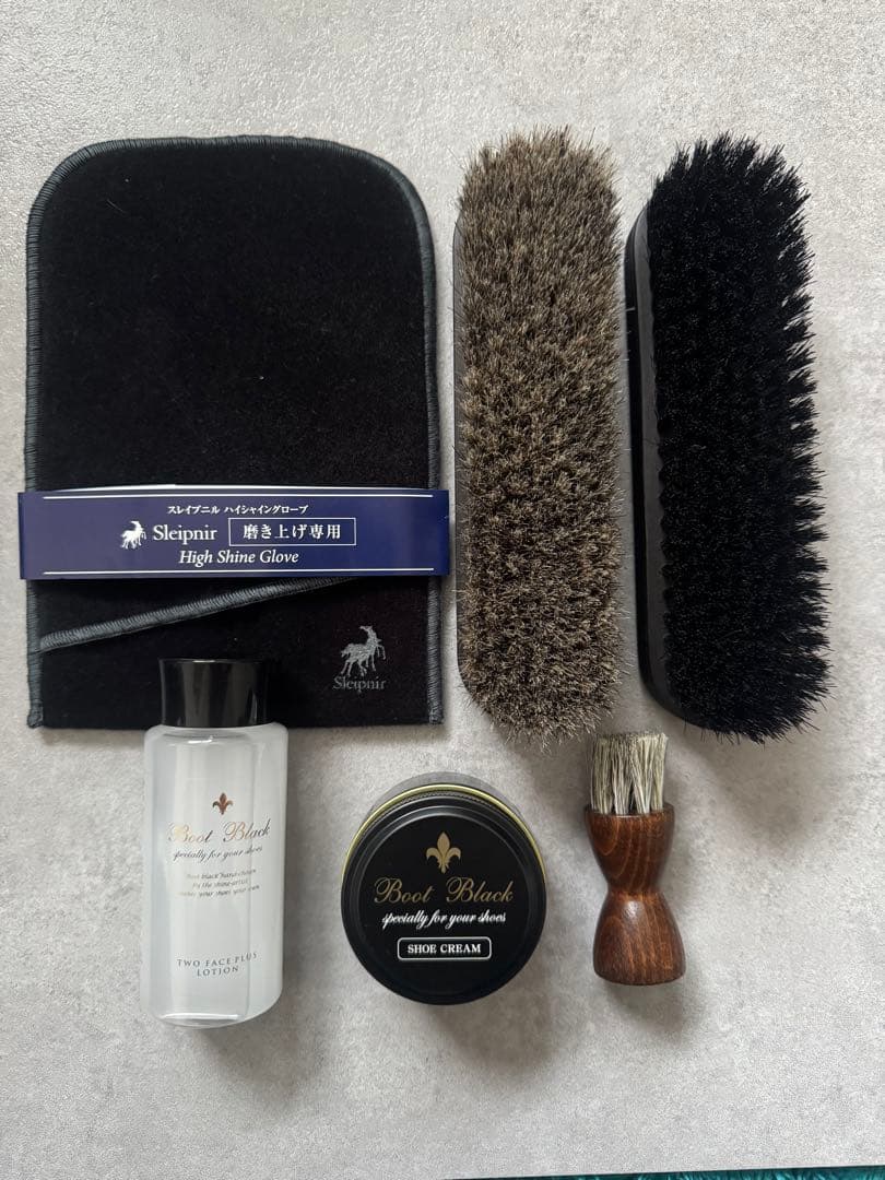 SANOHATAブラシ 馬毛＆豚毛黒 サノハタブラシ セット