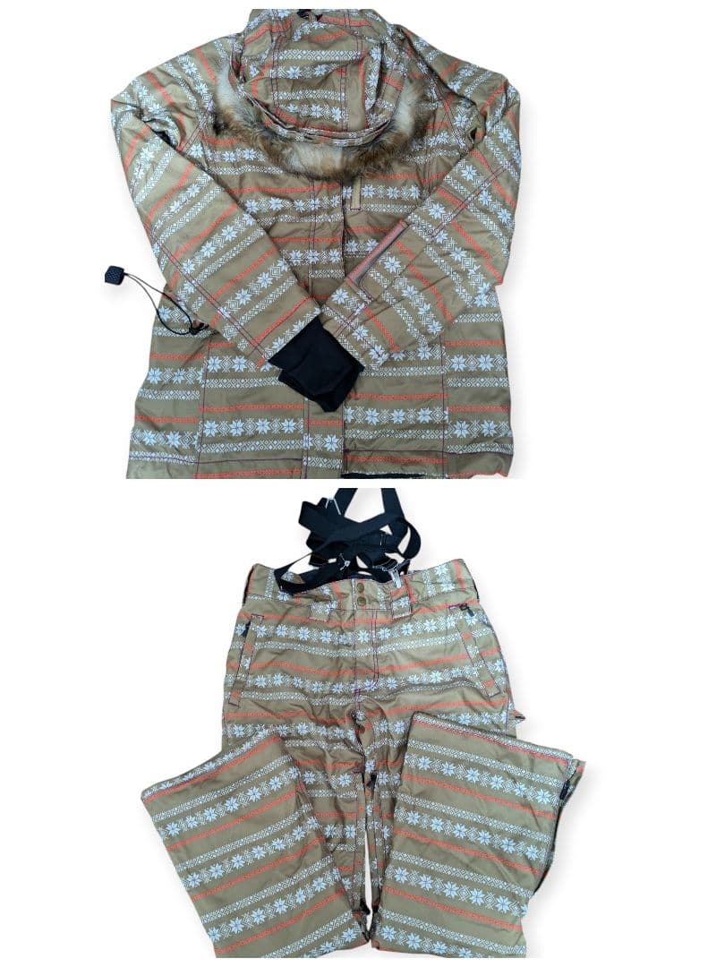 美品　レディース　スキーウェア　上下セット　コロンビア　М(日本のL)　ベージュ