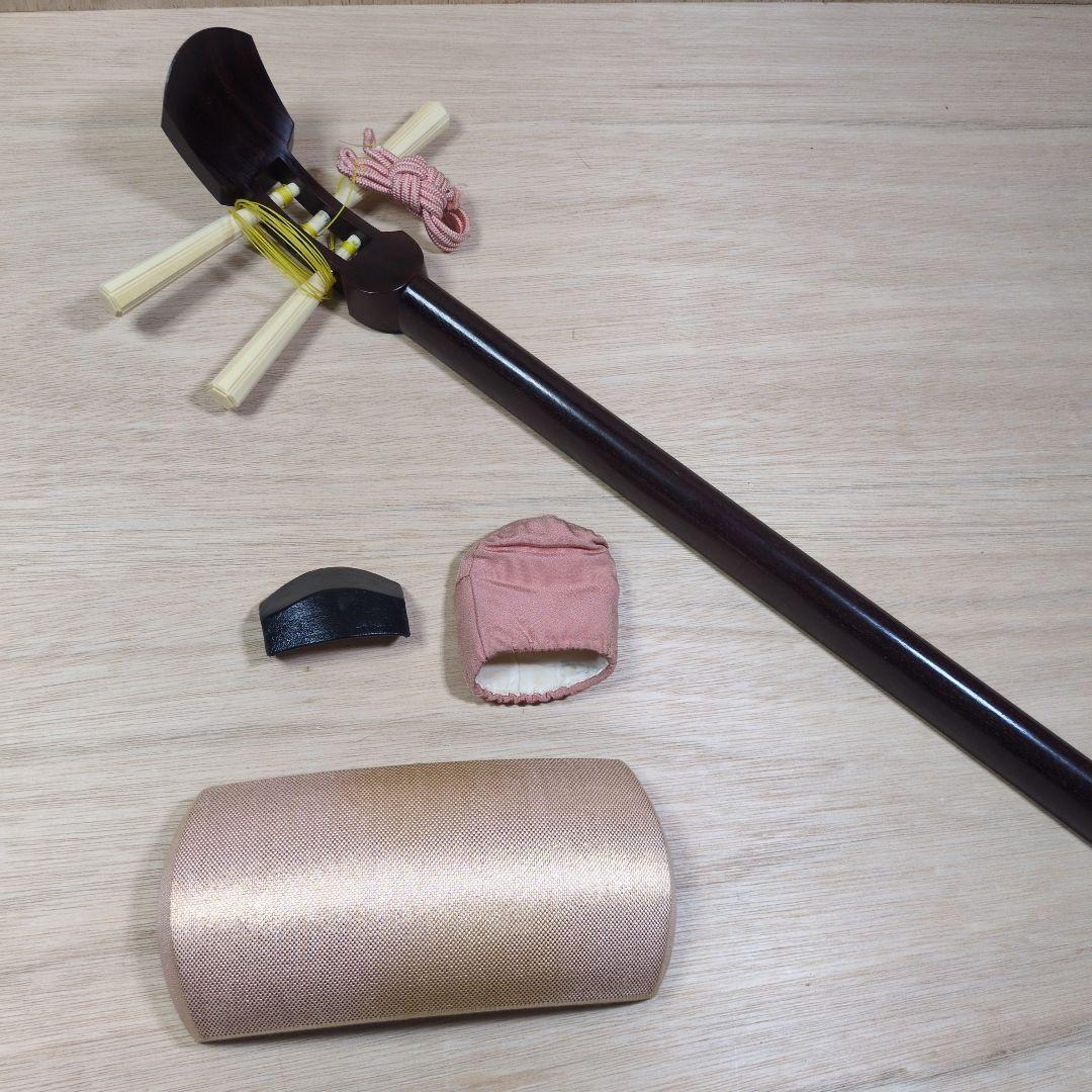 あ*ま様 鶴屋三絃店　鶴秋　高級 三味線　東地唄　皮破れ　綾杉　金細