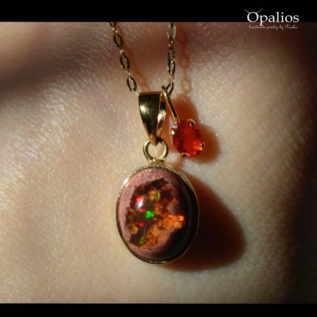 メキシコ産カンテラオパール / 2.55ct K18トップ【オマケ付】