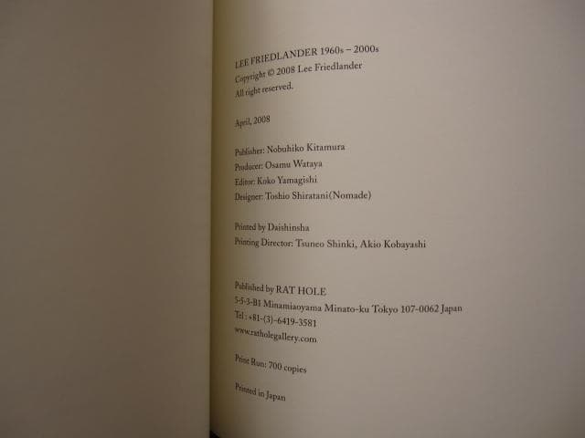 アート・デザイン・音楽 Lee Friedlander 1960s-2000s