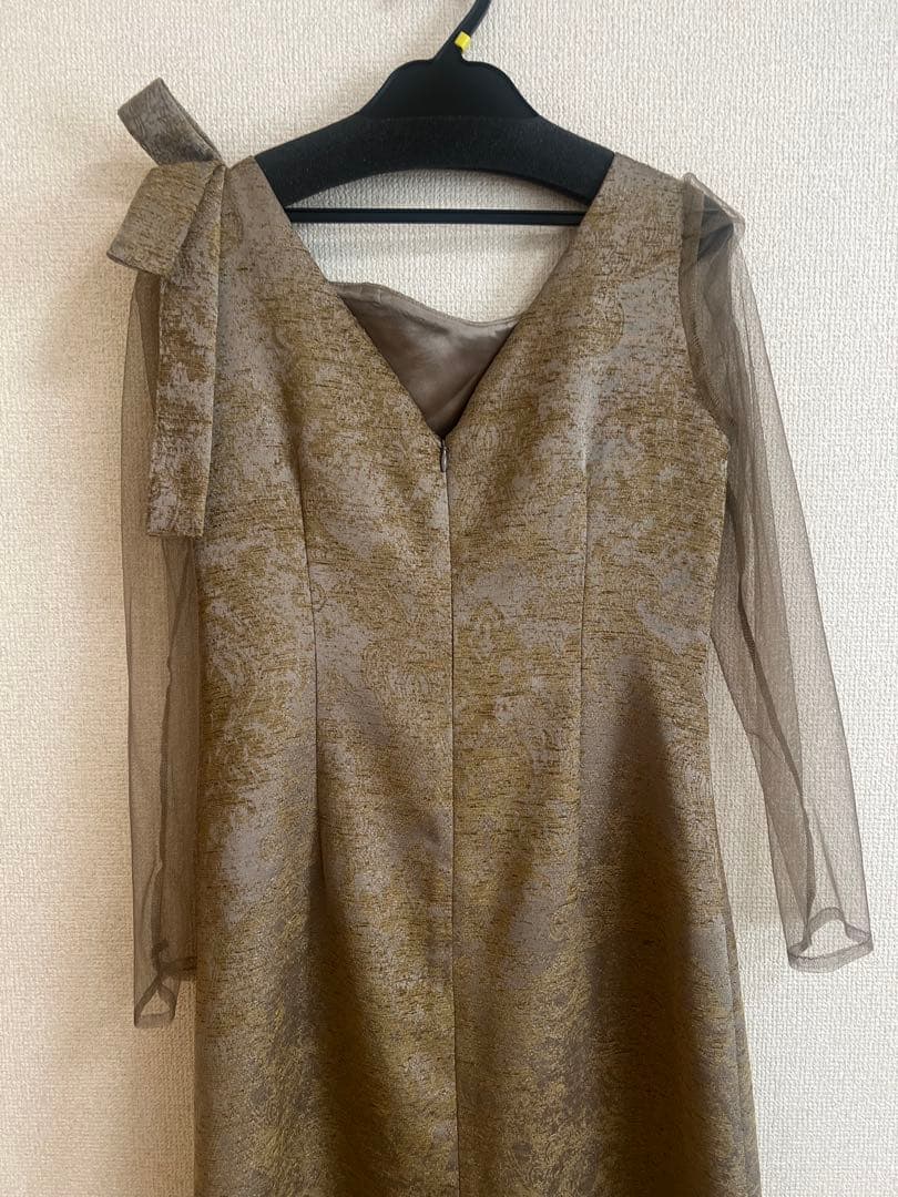 スーツ・フォーマル・ドレス Shoulder ribbon jacquard dress