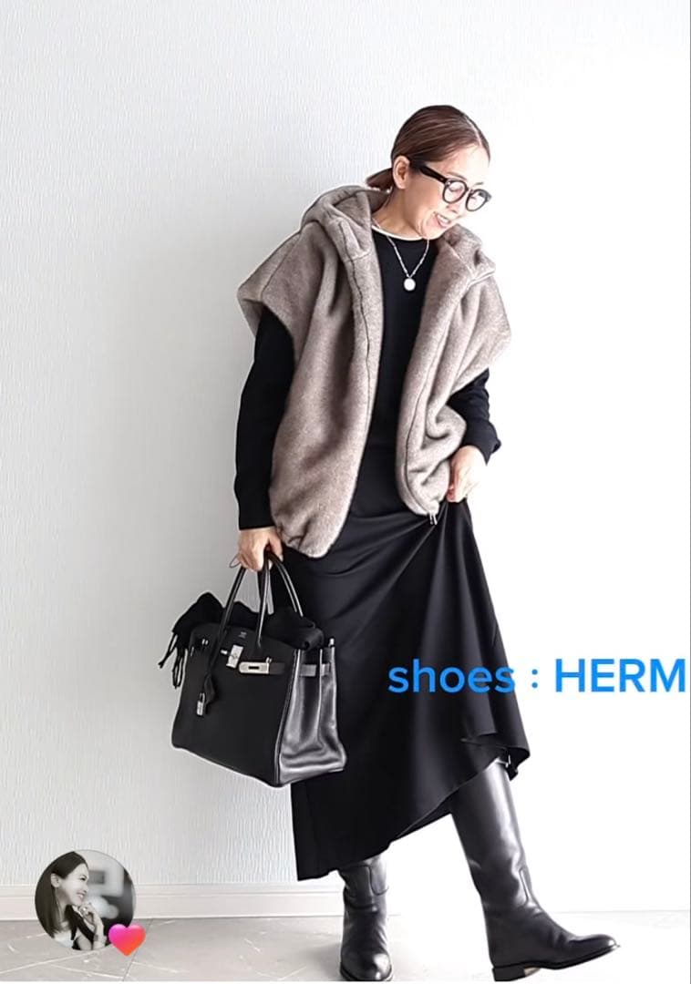 完売　BETOUPE　/　ECOPEL Fur　エコファー　フーディーベスト