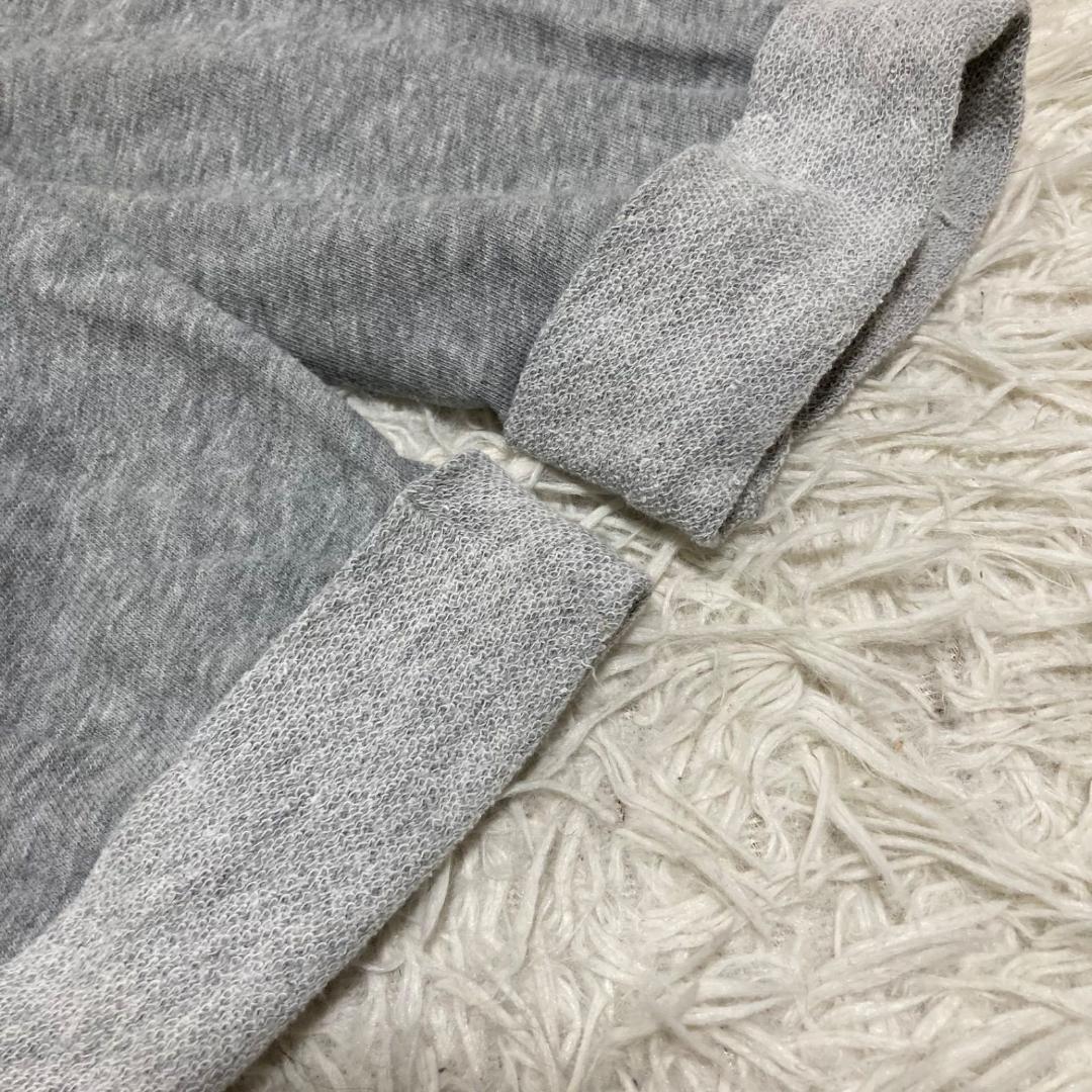 14718✨モンクレール ロゴワッペン フード付きジップパーカー グレー XS