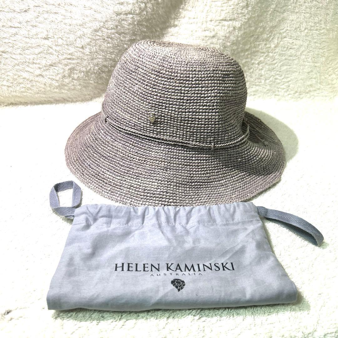 HELEN KAMINSKI ヘレンカミンスキー　麦わら　帽子　ハット　グレー