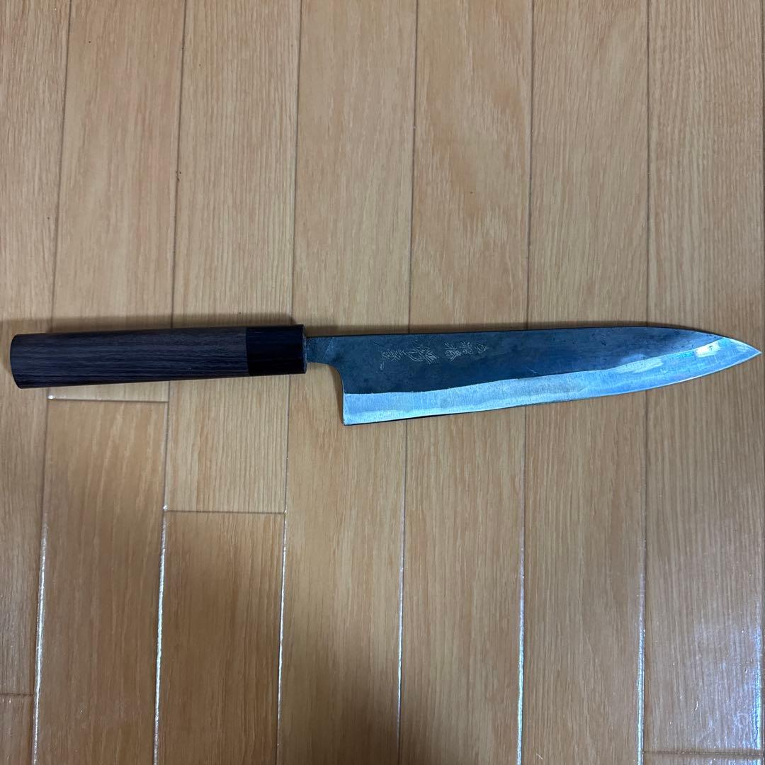 鍔屋 黒打 牛刀 本種子島 21cm