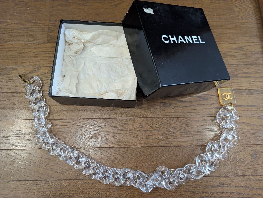 CHANEL クリアデザイン ベルト 約80cm 箱付き
