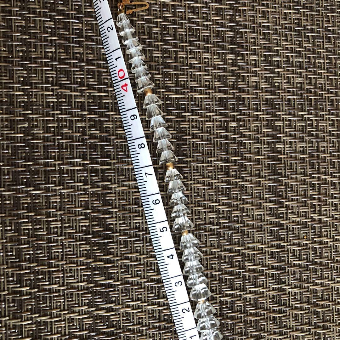 水晶ネックレス　14k留め具