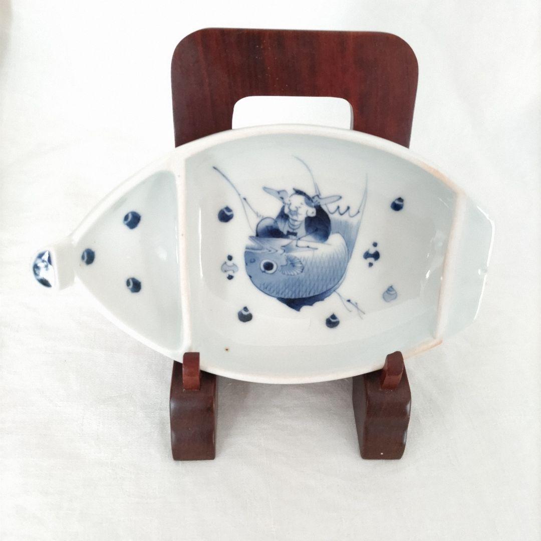 ユニークな珍しい 古伊万里 恵比寿様図　骨董 アンティーク