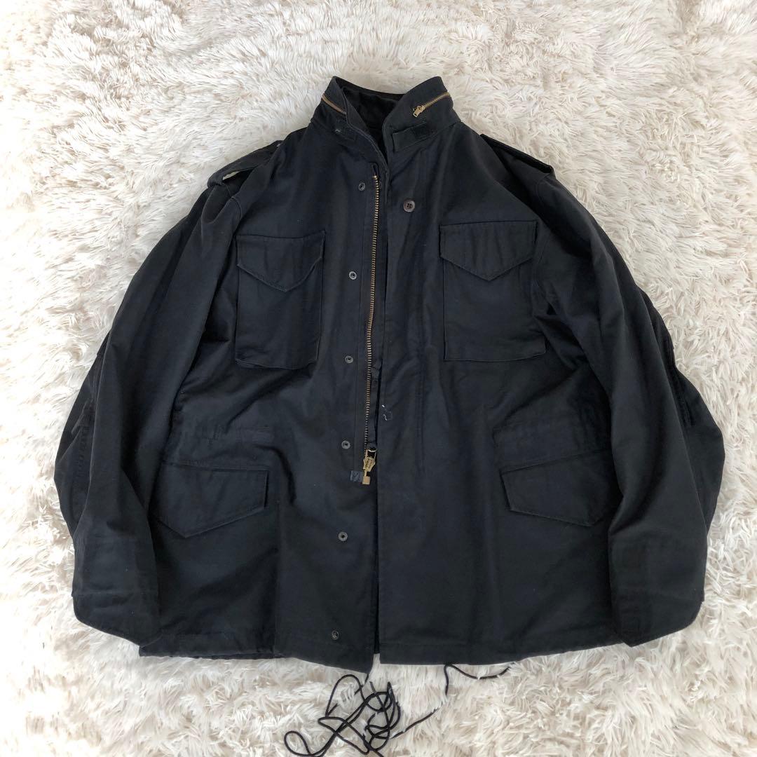 アルファインダストリーズ　ミリタリージャケット　ブラック黒M-65