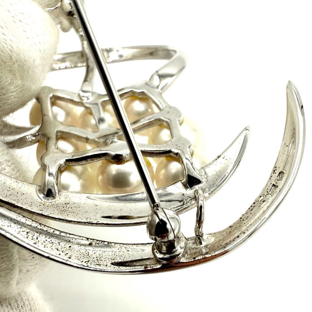 ★良品★MIKIMOTO ミキモト パール ブローチ 刻印あり シルバー製