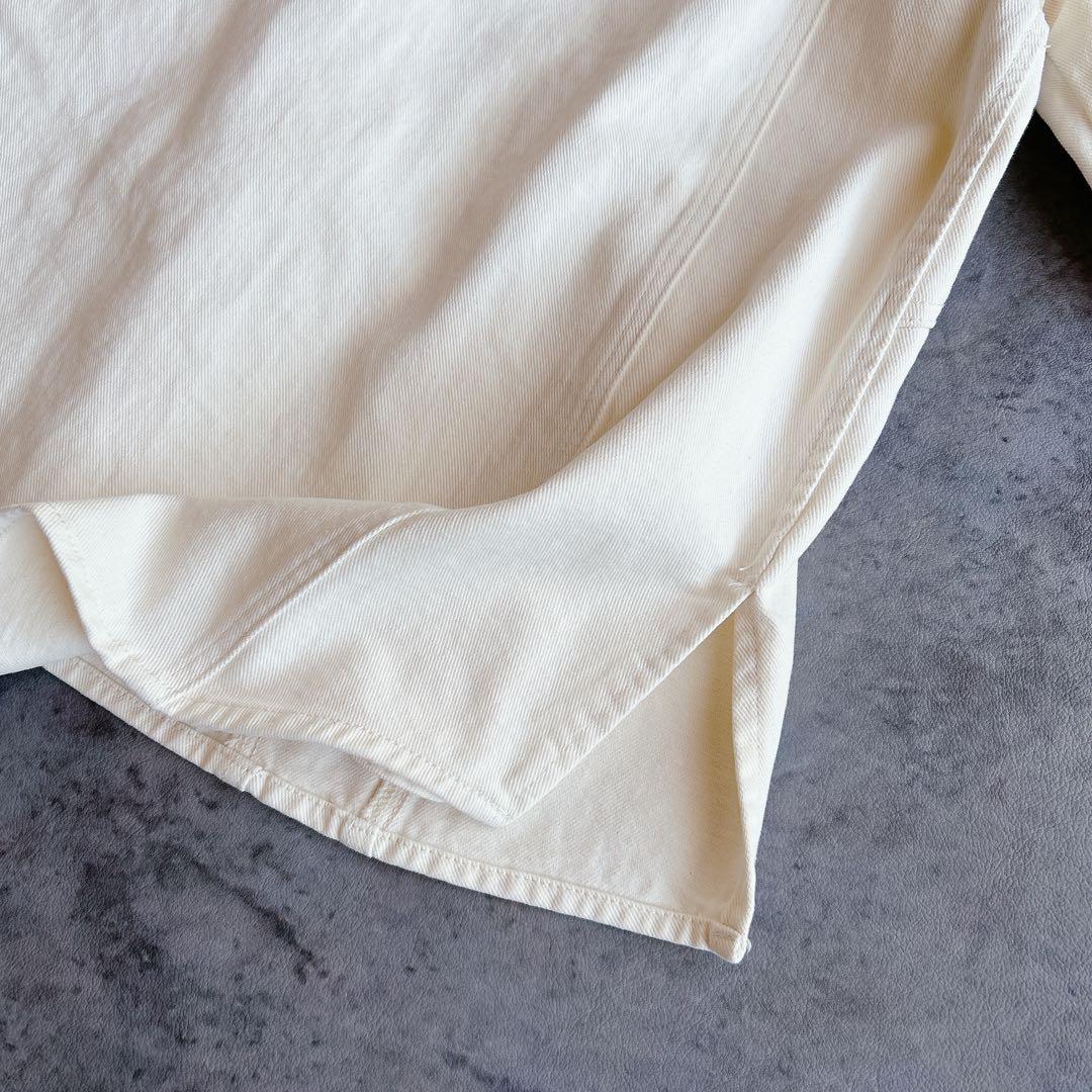 kelen ⿻ ケレン デニム シャツ ジャケット “SAUN” Gジャン 白