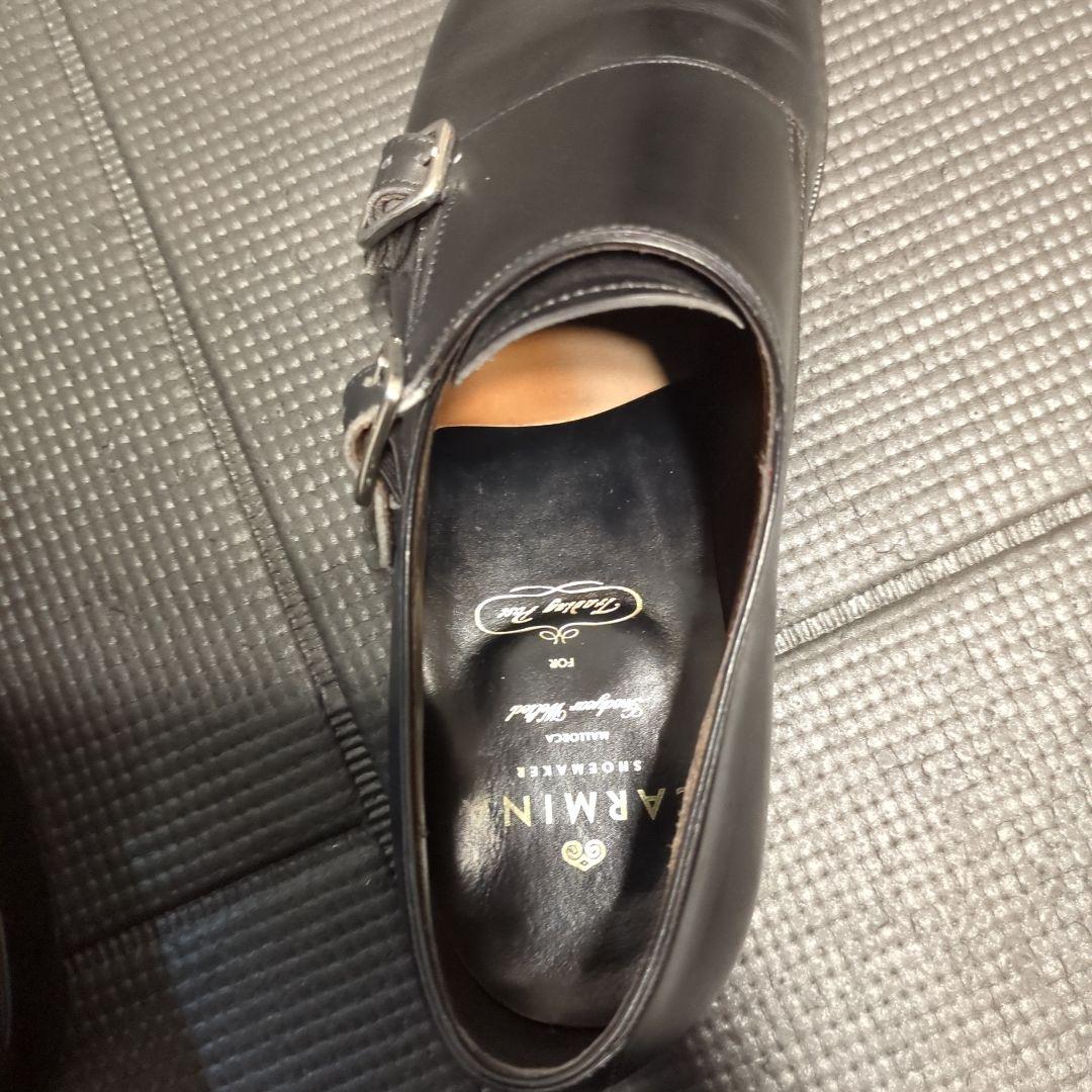 カルミナ　ブラック ダブルモンク サイズ7.5