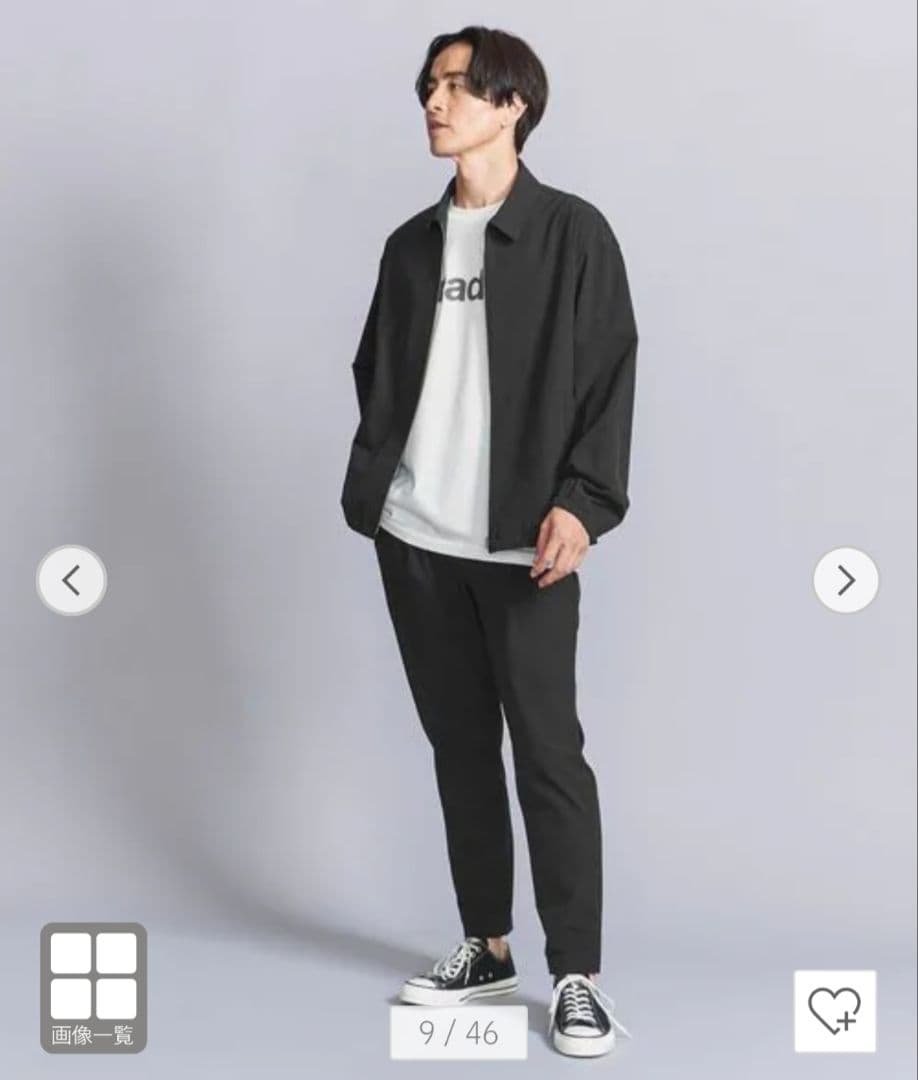 極美品★ユナイテッドアローズ　360°1プリーツ テーパード パンツ　L