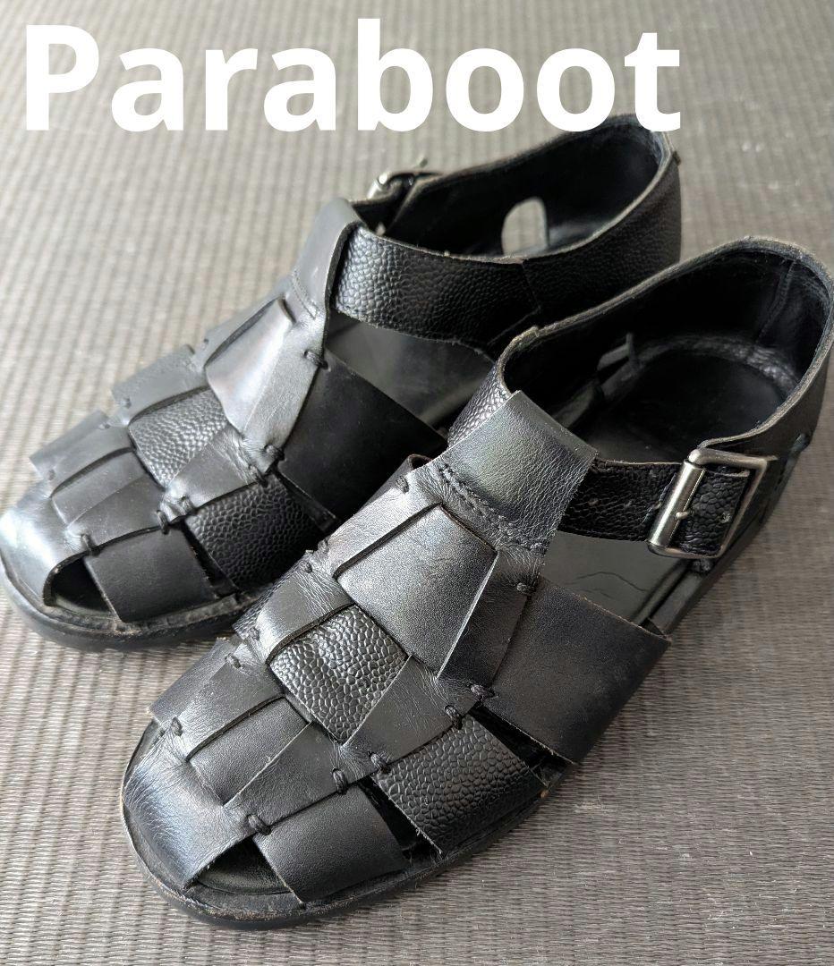 Paraboot パラブーツ ブラック レザーサンダル　グルカ 25.5cm