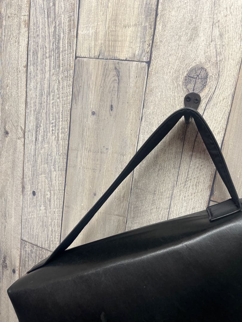 bajra バジュラ　ブラックレザー　ドラムバッグ