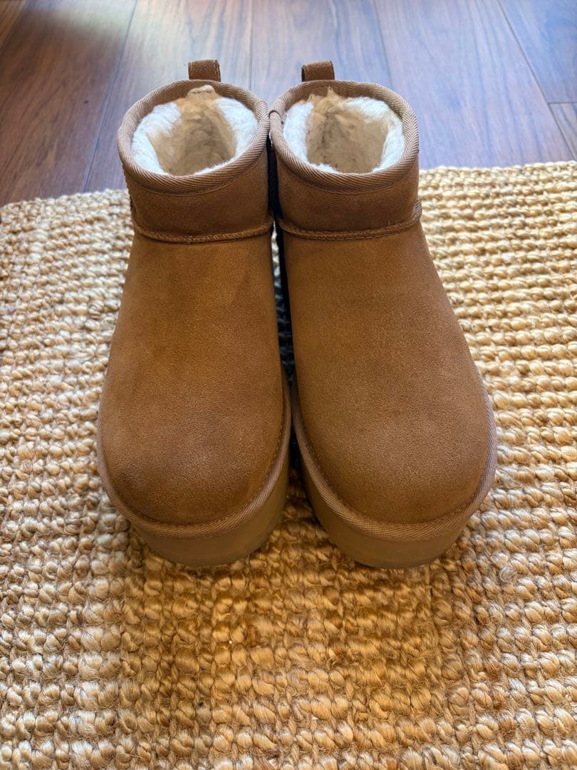 UGG 厚底 ウルトラミニ プラットフォーム ブーツ スエード Chestnut
