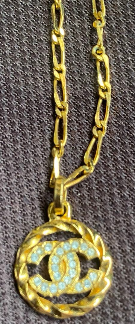 【美品】CHANEL シャネル　ゴールドネックレス　ココマークラウンド　GP