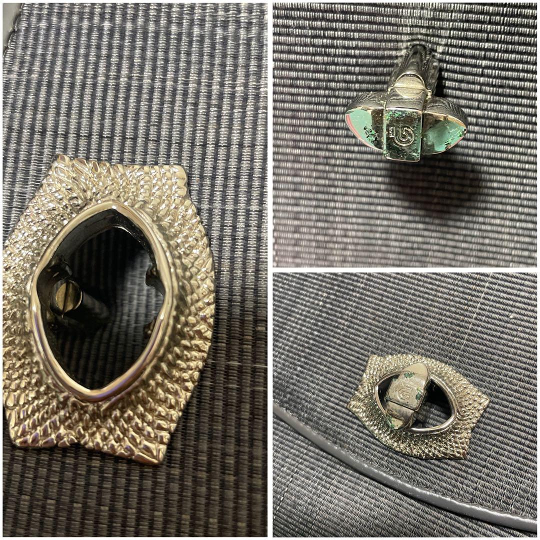 COMTESSE ホースヘア シルバーハンドバッグ