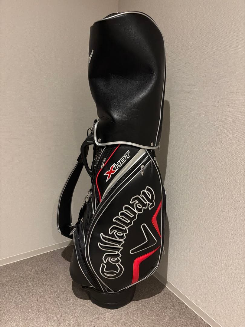 【ゴルフマン】Callaway X Hot キャディバッグ 黒/赤