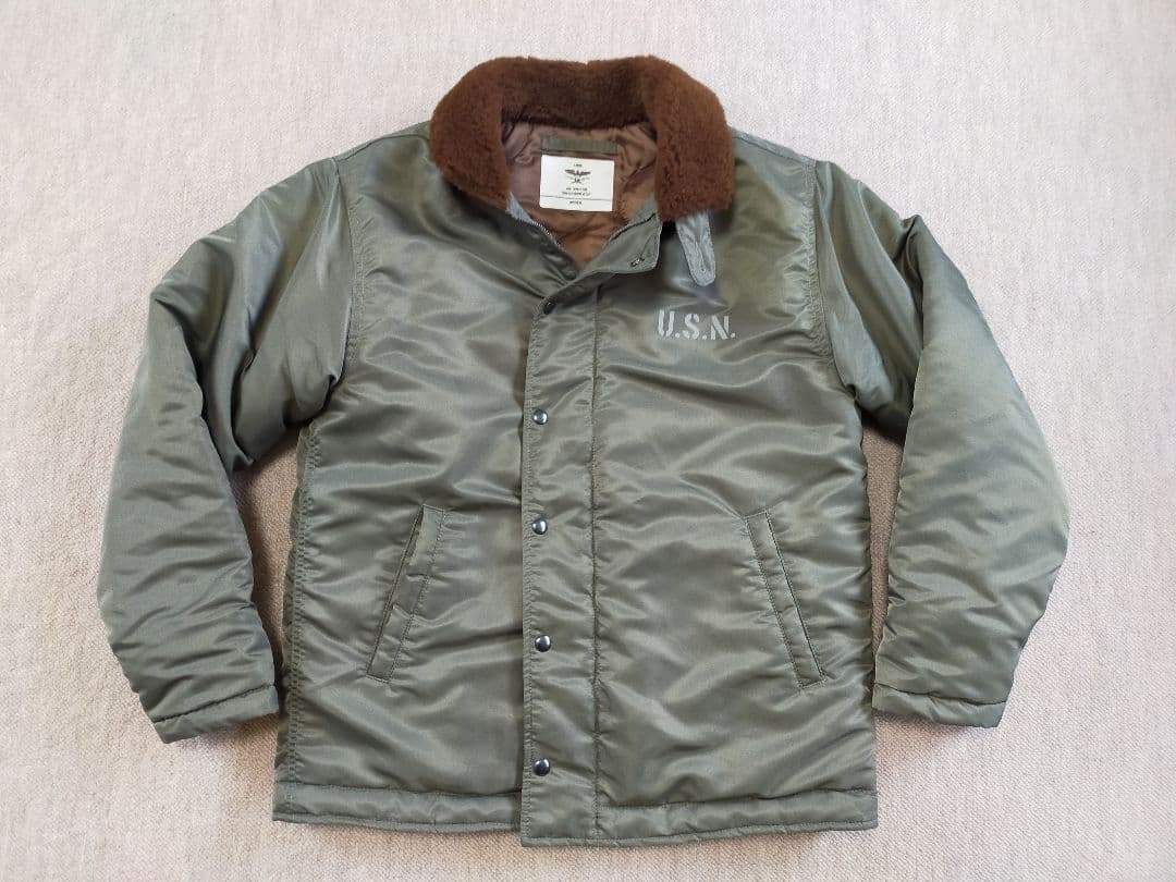 ☆週末値下げ☆HOUSTON N-1　ヘビーナイロン　デッキジャケット