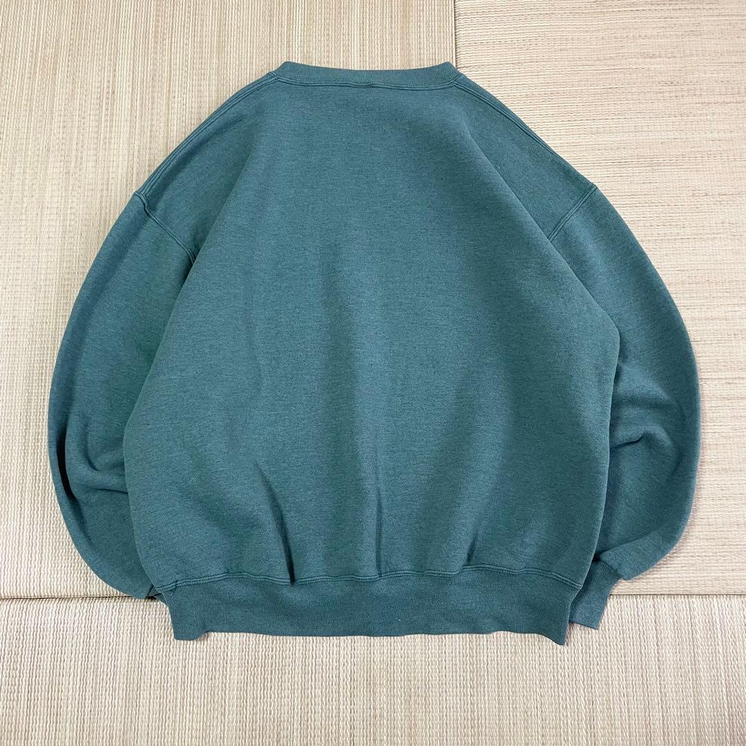 G*l様 90s USA製 ラッセルアスレチック 無地 スウェット 杢グリーン