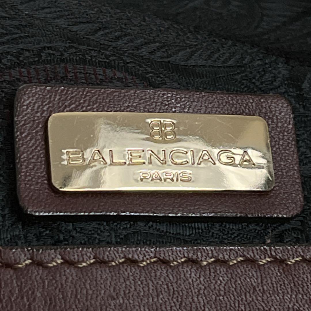 希少　オールド　バレンシアガ　2way ボストンバッグ　ロゴ金具　緑　y2k