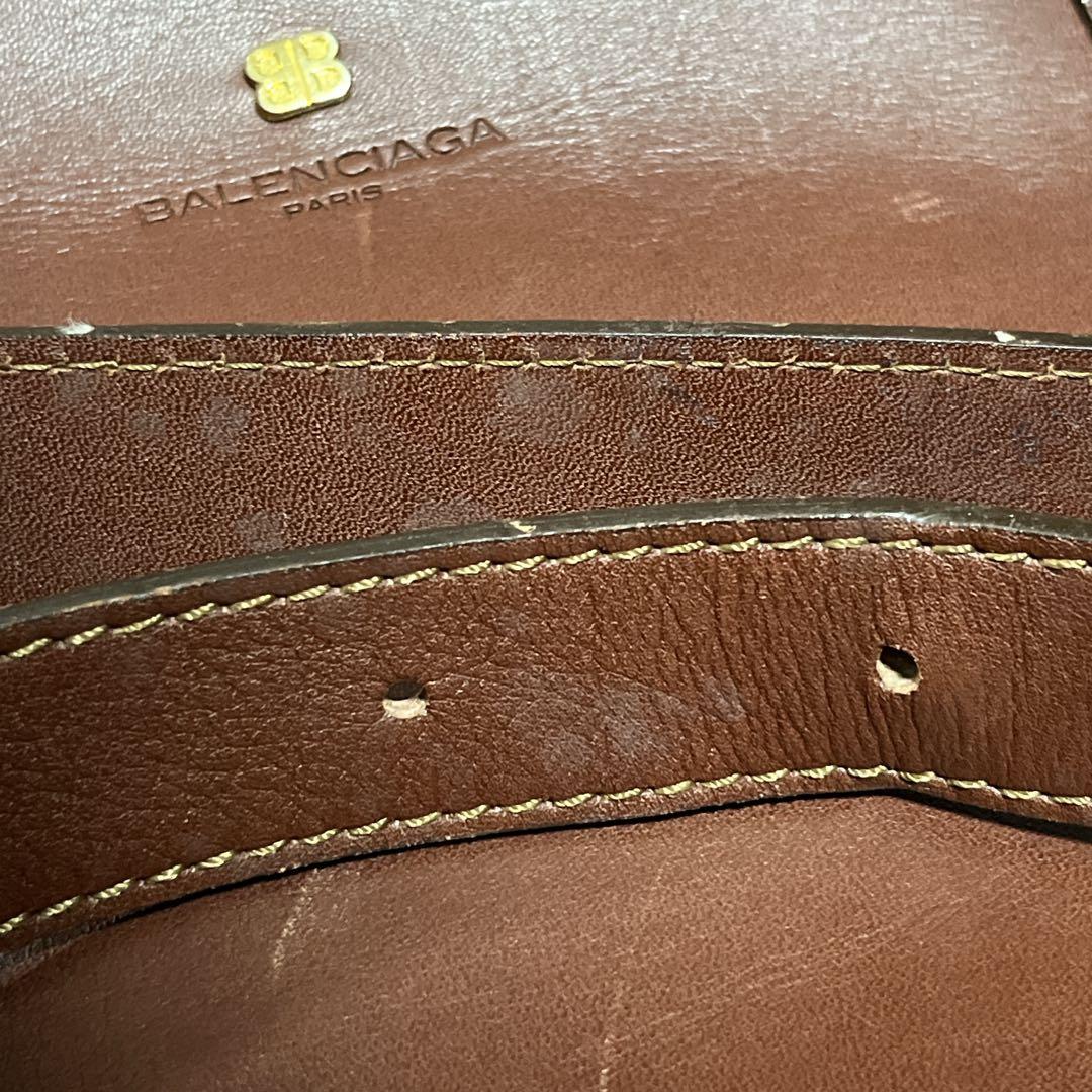 希少　オールド　バレンシアガ　2way ボストンバッグ　ロゴ金具　緑　y2k