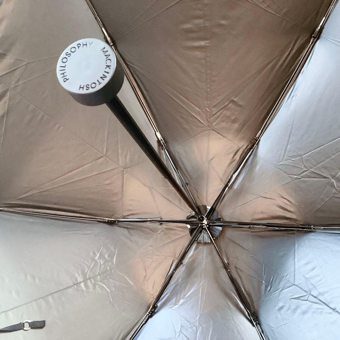 新品★マッキントッシュフィロソフィー★ドットゴースト晴雨兼用折りたたみ日傘★傘白