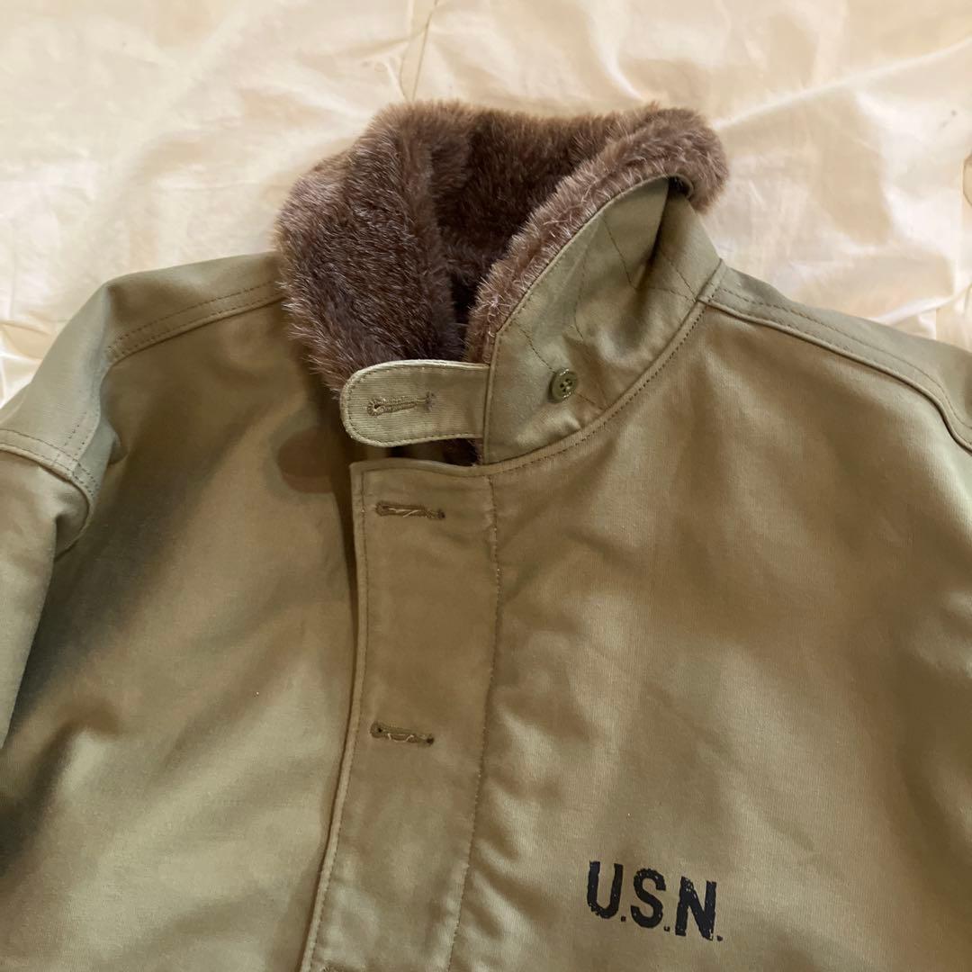 新品同様　HOUSTON USN ミリタリージャケット サイズ 46大きいサイズ