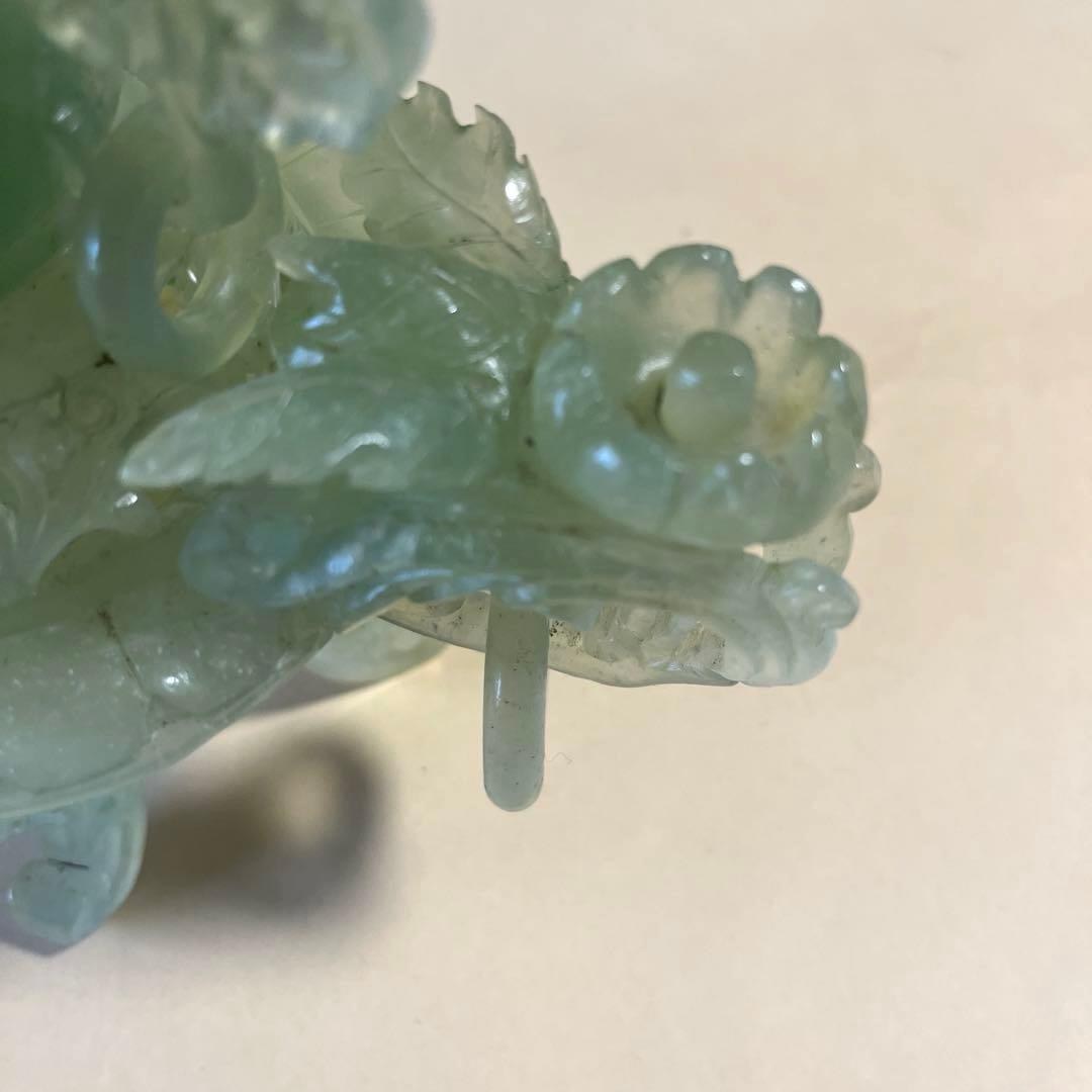 中国の翡翠の香炉　骨董品