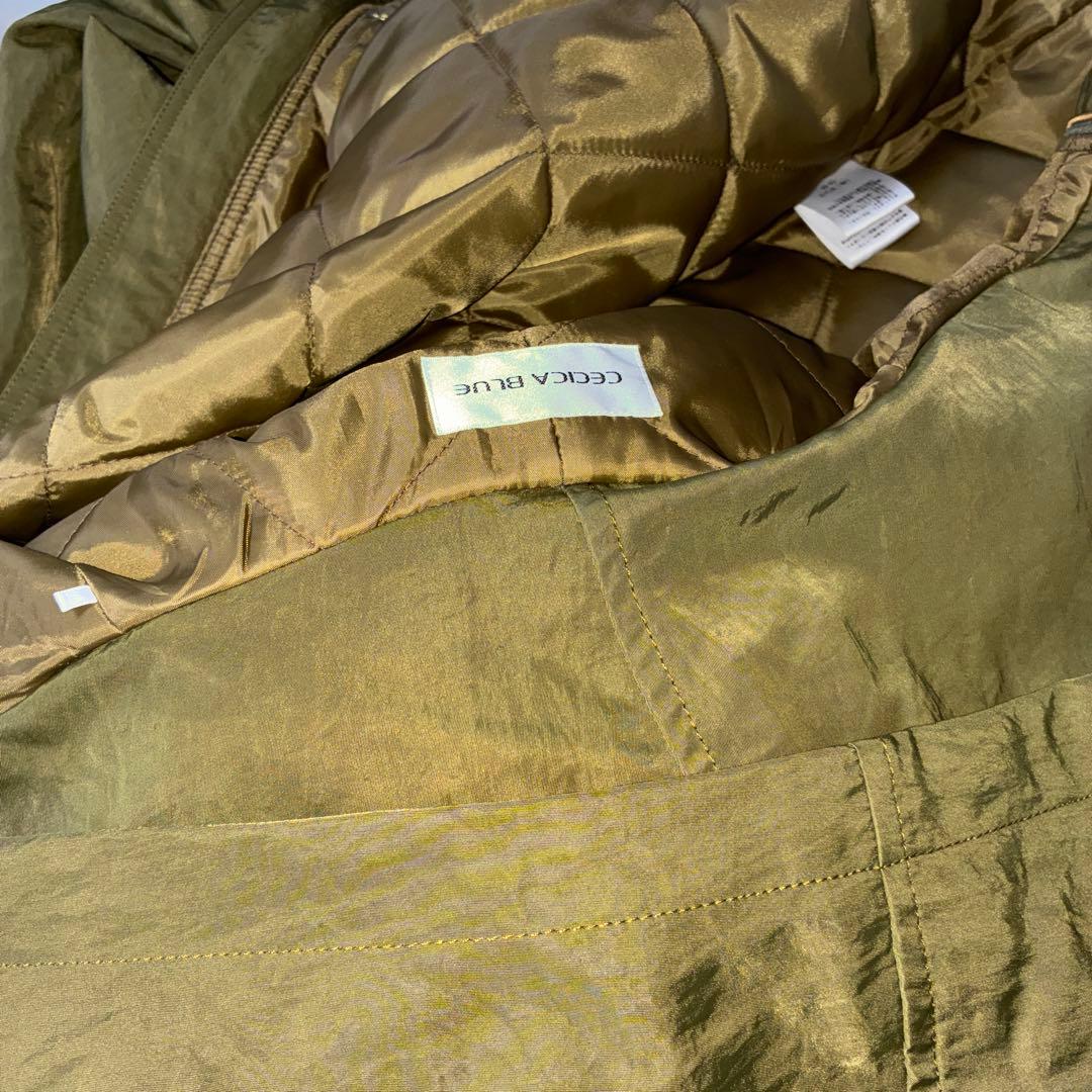 レディース　パーカーモッズコート　セシカブルー