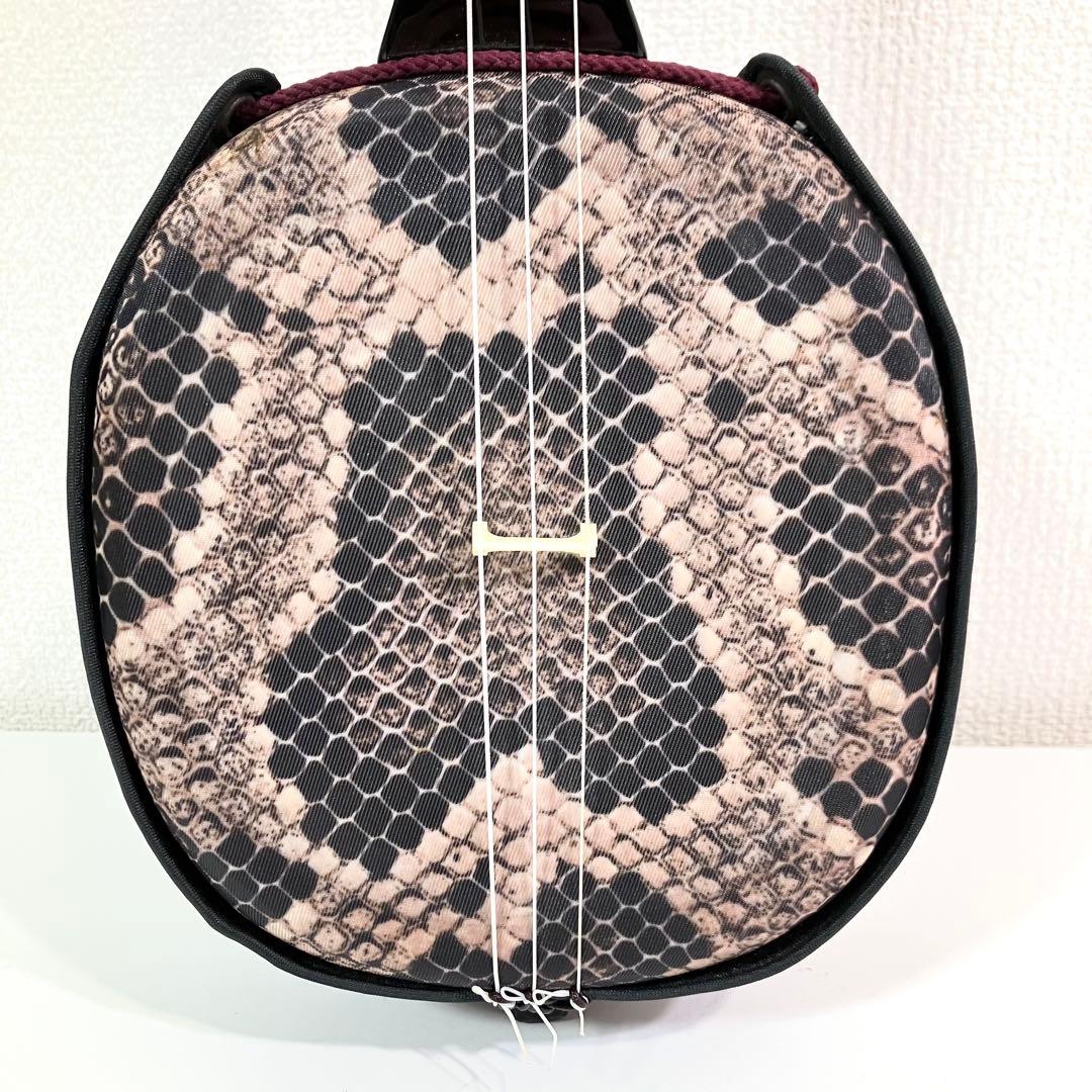 沖縄三線 蛇 三味線 蛇柄 人工皮 人工皮革 伝統楽器 蛇皮 三線 沖縄