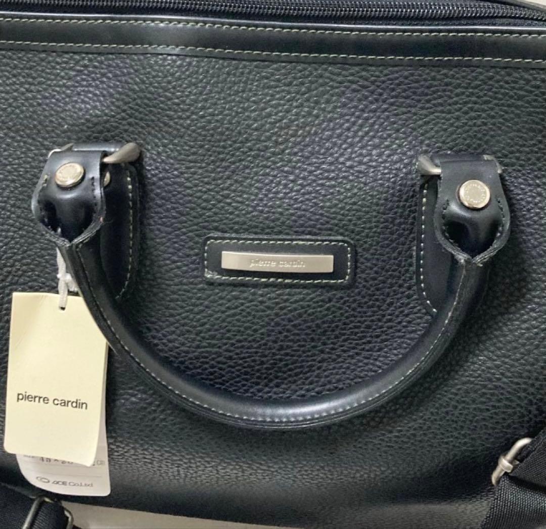 【新品】✨ピエール カルダン✨ボストンバッグ シボ革 ブラック 黒 2way