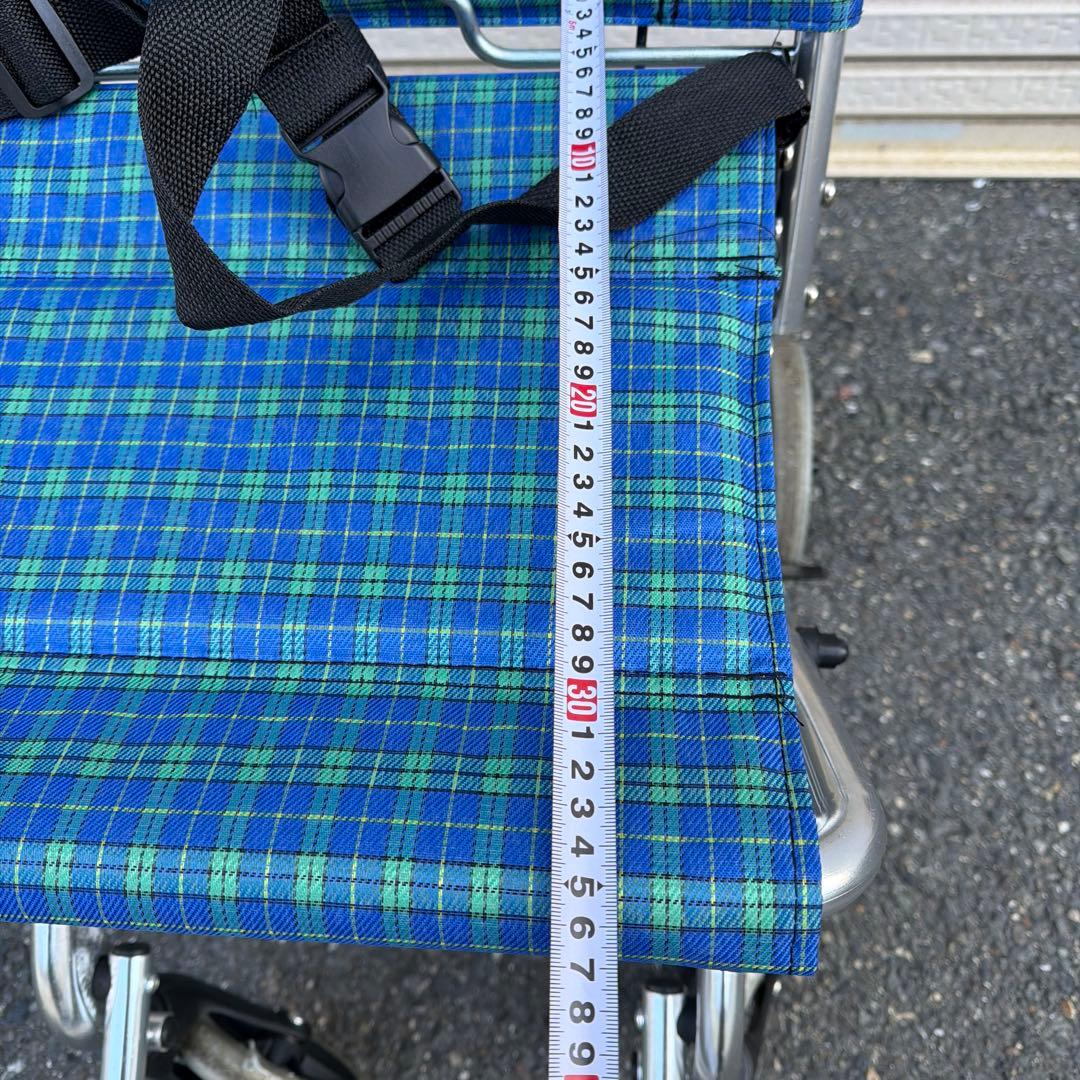 軽量 折りたたみ 介助式車椅子 バッグ付 美品【A-268】