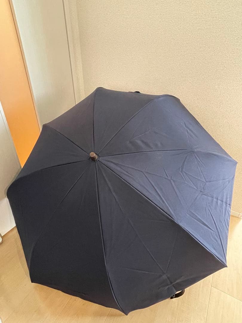 SUN BARRIER 100 折りたたみ日傘２段折 大判 / 無地　ネイビー