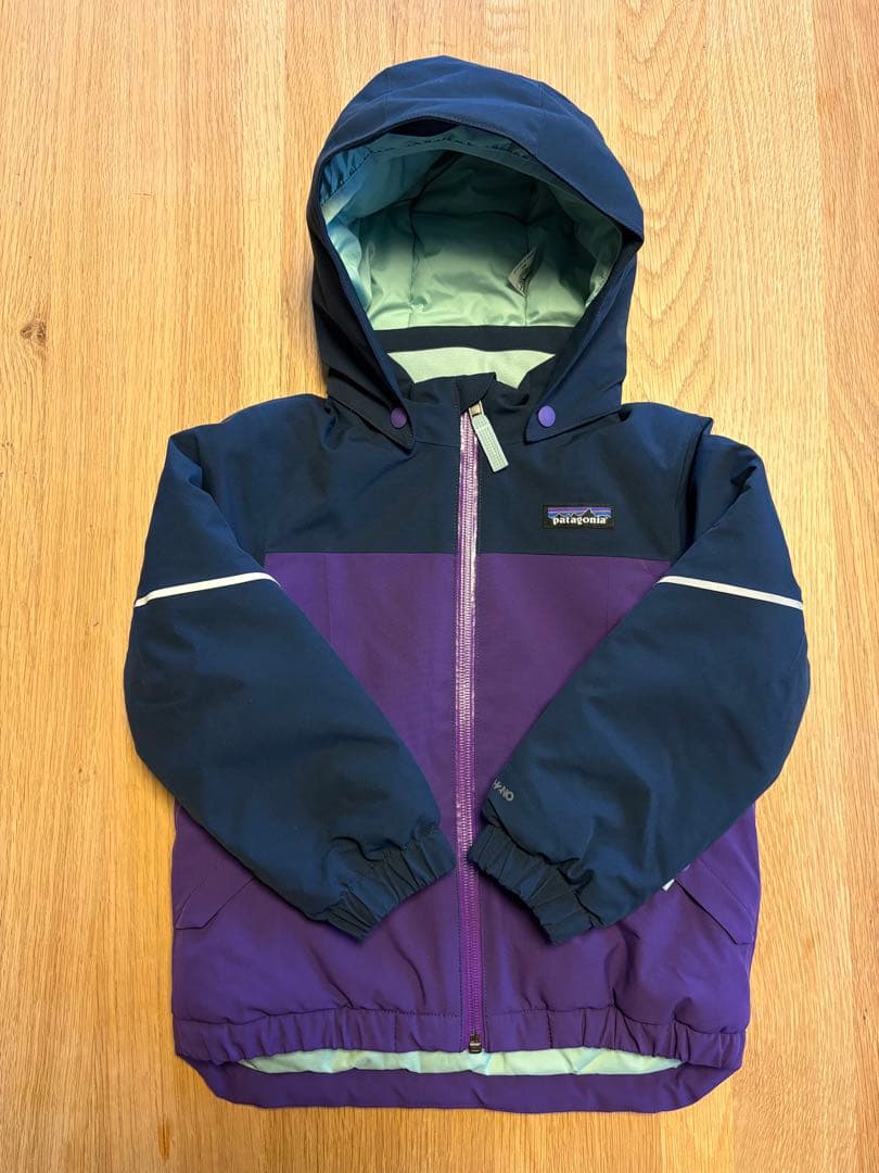 patagonia 子ども用スキーウェア パープル/ネイビー