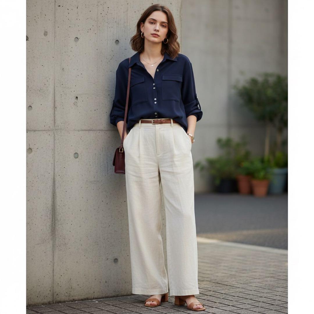 みるく様　anuans アニュアンス　ダブルサテンボリュームスリーブブラウス